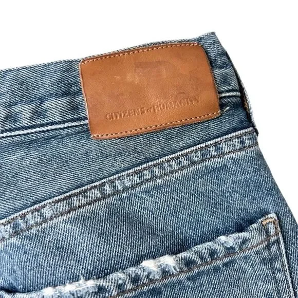 Citizens of Humanity Charlotte Straight Leg Distressed Jean Cropped Size 26 - Picture 6 of 9